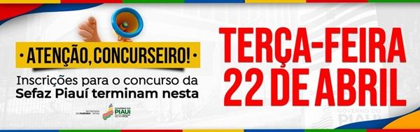 Inscri&ccedil;&otilde;es para o concurso da Sefaz-PI encerram na ter&ccedil;a-feira (22)(Imagem:Divulga&ccedil;&atilde;o)