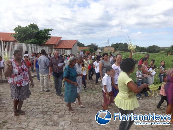 Prociss&otilde;es e missas marcaram o Domingo de Ramos em Floriano.(Imagem:FlorianoNews)