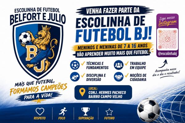 Escolinha de Futebol BJ oferece formação esportiva e cidadã para crianças e adolescentes em Floriano