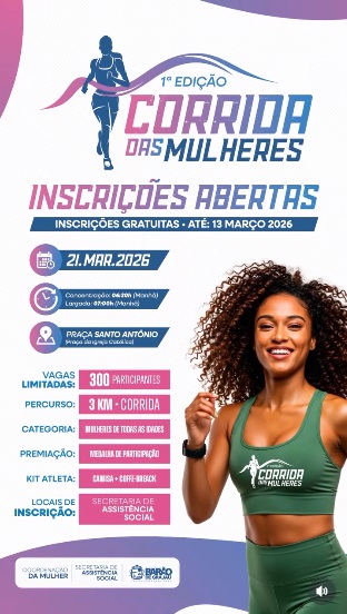 1ª Corrida das Mulheres promete movimentar Barão de Grajaú no dia 21 de março