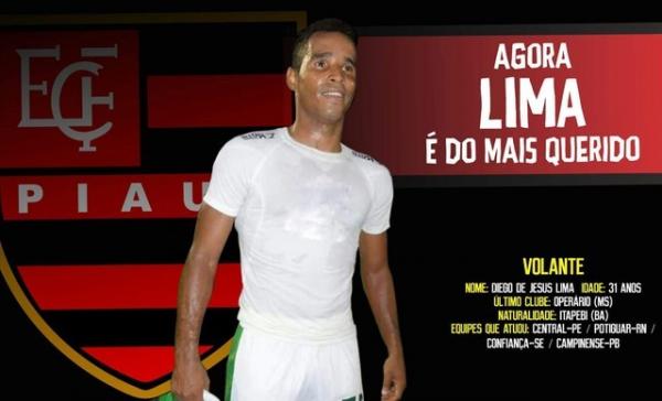 Volante Lima é anunciado como novo reforço do Flamengo-PI