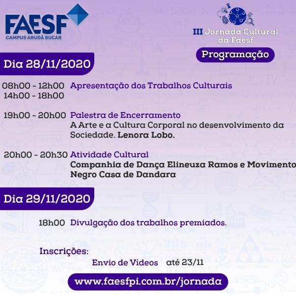  IX Jornada Cient&iacute;fica e III Jornada Cultural.(Imagem:Divulga&ccedil;&atilde;o)