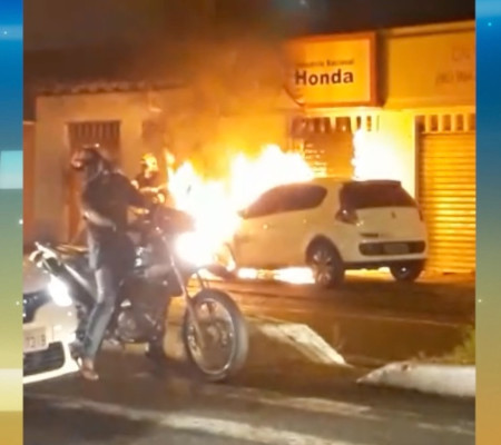 Estudante quase morre carbonizada após veículo pegar fogo em Teresina