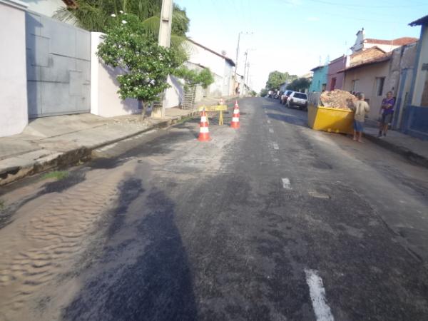 Vazamento de &aacute;gua em Floriano j&aacute; foi solucionado.(Imagem:FlorianoNews)