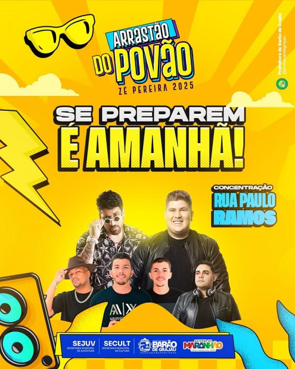 Zé Pereira 2025: Arrastão do Povão promete agitar Barão de Grajaú neste domingo (23)