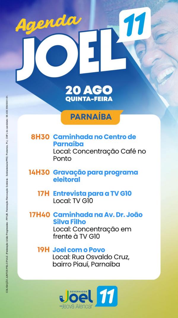 Agenda Joel(Imagem:Ascom)
