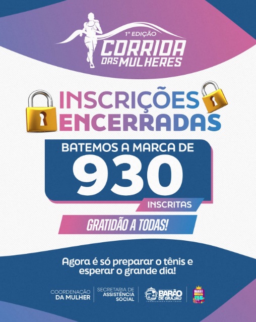 1ª Corrida das Mulheres de Barão de Grajaú registra 930 inscritas e celebra grande adesão