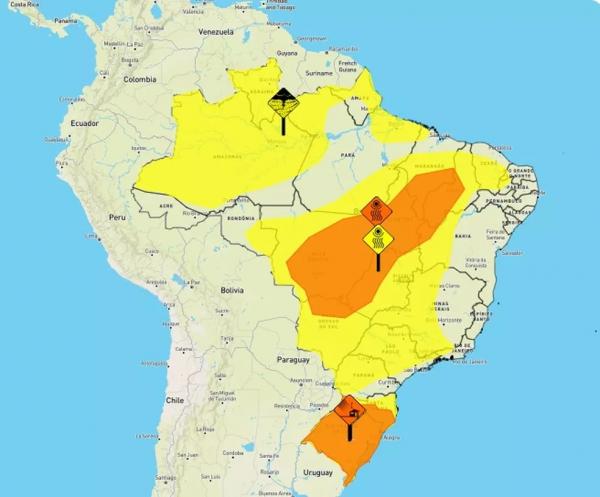 Inmet emite dois alertas de baixa umidade relativa do ar para mais de 200 cidades do Piauí