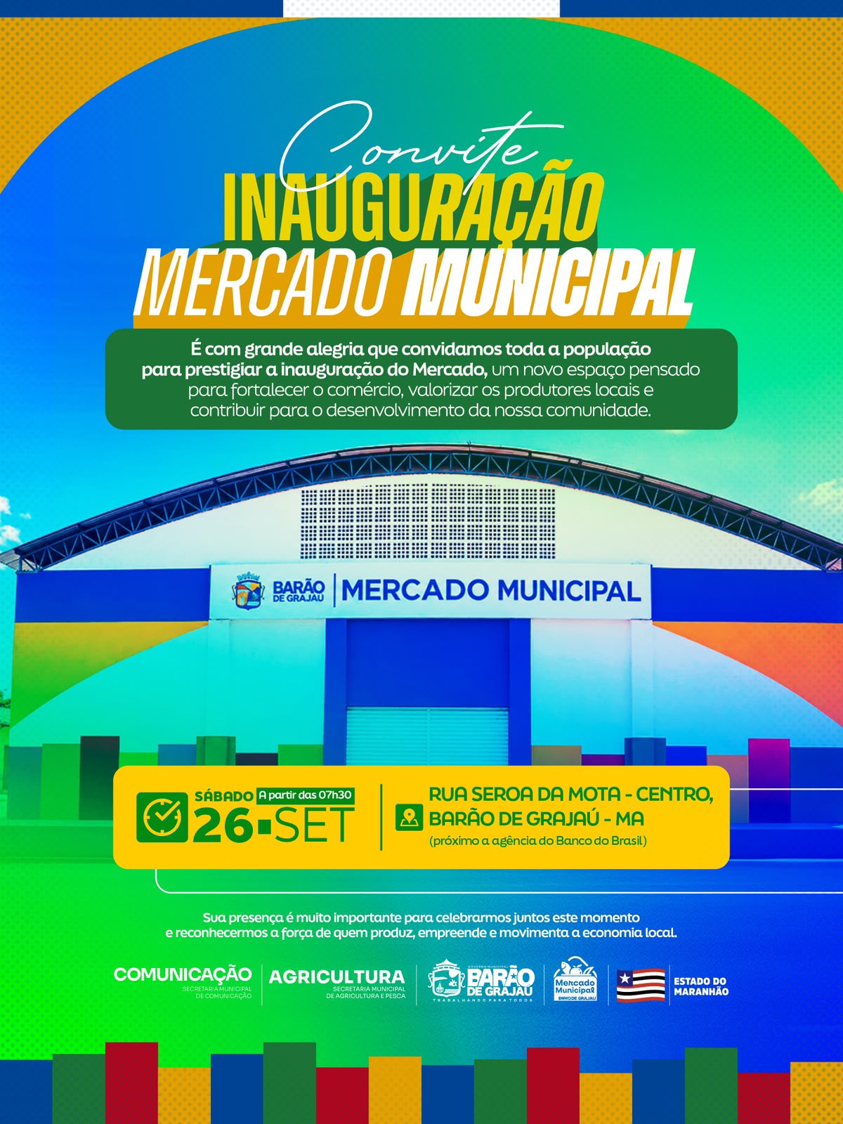 Barão de Grajaú ganha novo Mercado Municipal neste sábado