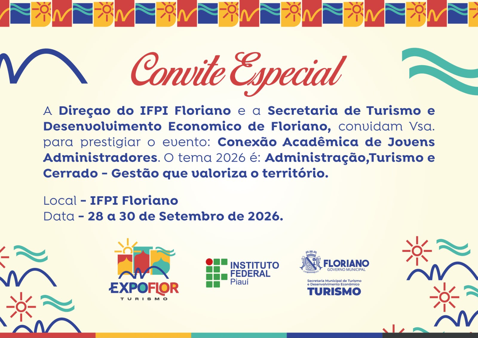 IFPI Floriano promove evento sobre Administração, Turismo e valorização do território