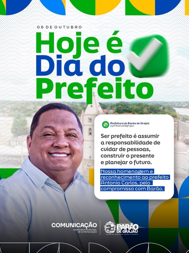 Prefeitura de Barão de Grajaú homenageia Antônio Carlos pelo Dia do Prefeito