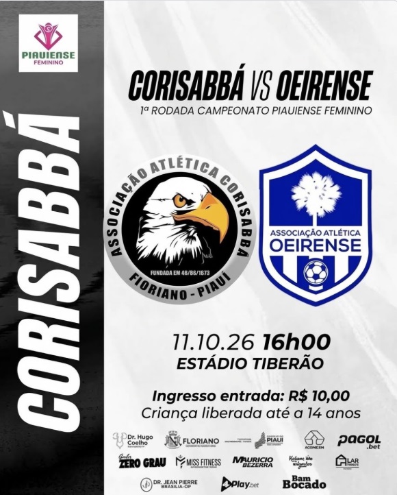 Corisabbá estreia no Campeonato Piauiense Feminino neste domingo no Estádio Tiberão
