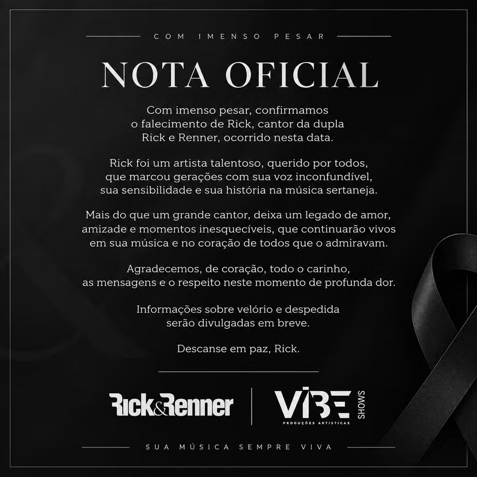Comunicado morte Rick Sollo