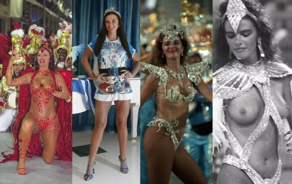 Luma de Oliveira foi rainha da Viradouro, da Portela, da Tradição e da Caprichoso de Pilares.