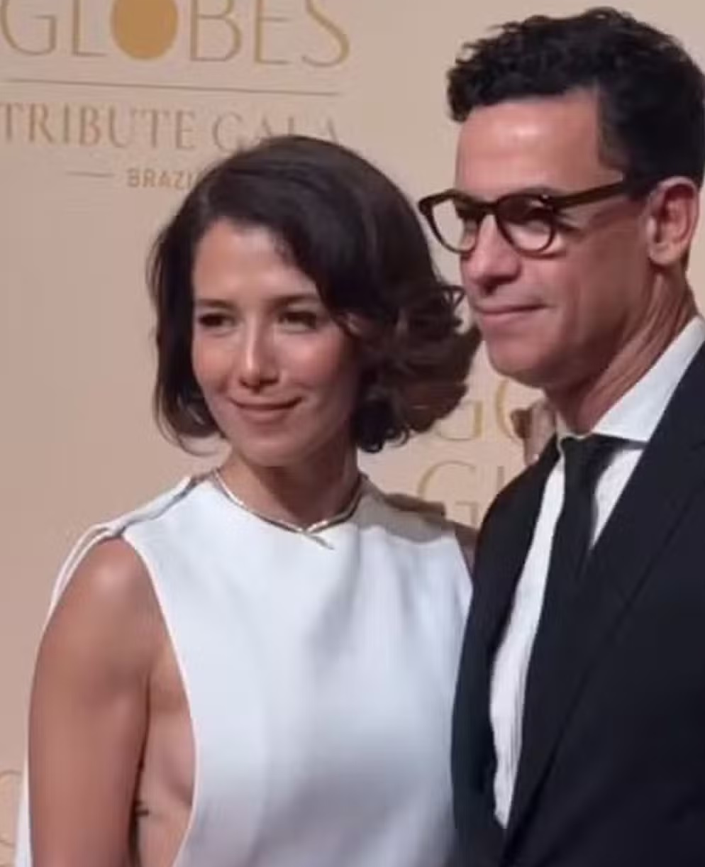 Marjorie Estiano e Márcio Maranhão no Golden Globe Gala no Rio e no set de 'Sob pressão'.