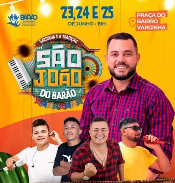 Prefeitura de Barão de Grajaú divulga programação animada para o São João do Barão