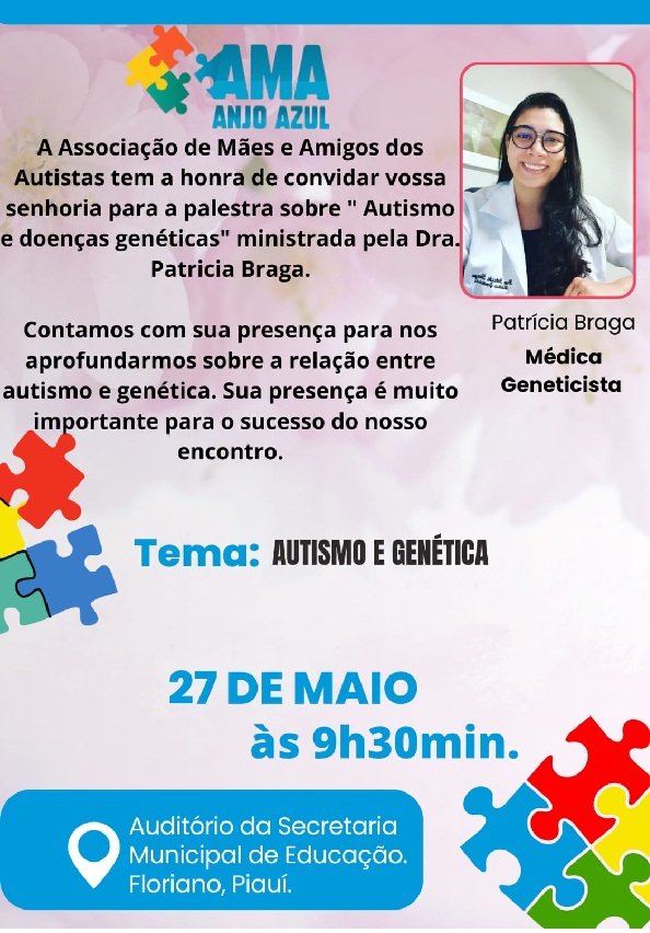 AMA "Anjo Azul" promove palestra sobre autismo e doenças genéticas