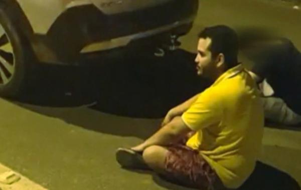 Testemunha registrou momento em que Lucas foi localizado ap&oacute;s o acidente.(Imagem:Reprodu&ccedil;&atilde;o)
