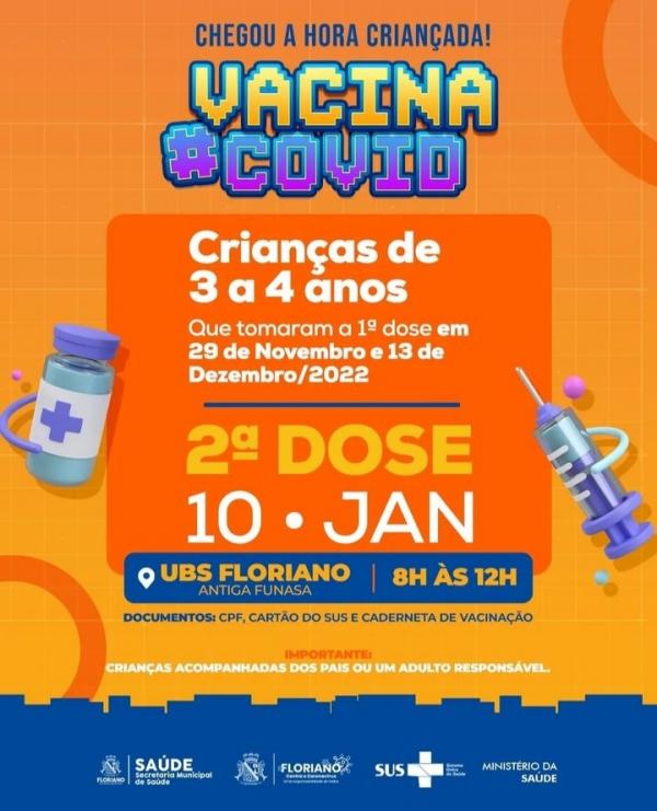 2ª dose contra a Covid-19 de crianças de 3 e 4 anos acontece nesta terça (10)