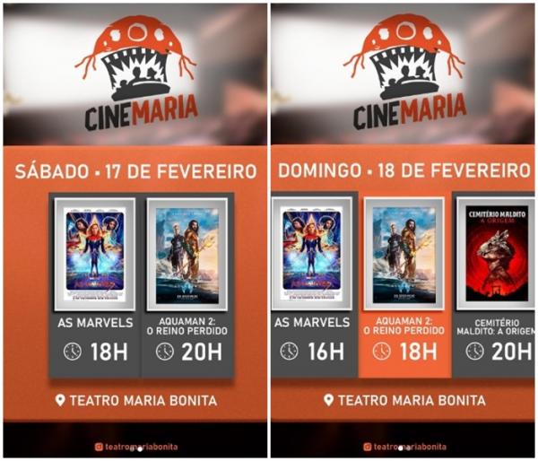 Cine Maria retorna com espetáculo cinematográfico no Teatro Maria Bonita em Floriano