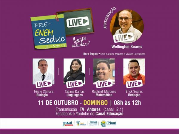 Seduc prepara revisão do Pré-Enem para estudantes no domingo
