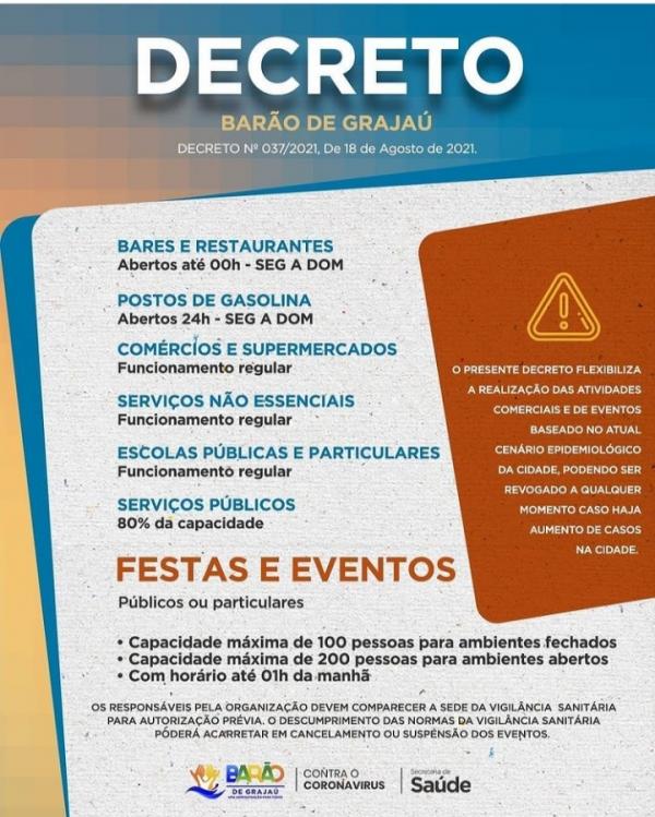 Novo decreto municipal(Imagem:Divulga&ccedil;&atilde;o)