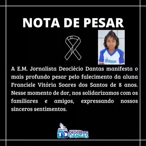 Morre no hospital crian&ccedil;a atacada por Pitbull enquanto dormia na Zona Leste de Teresina; escola suspendeu aulas.(Imagem:Reprodu&ccedil;&atilde;o)