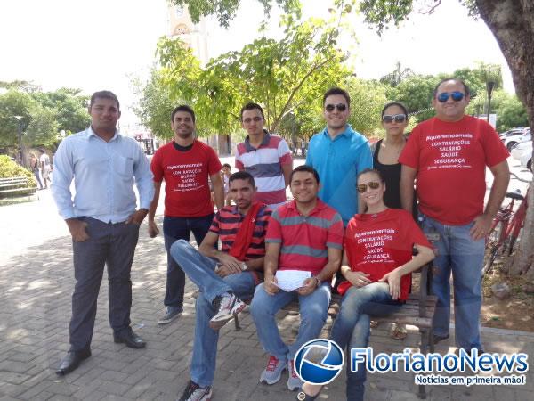 Funcion&aacute;rios do BB de Floriano.(Imagem:FlorianoNews)