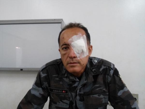 Cabo Amaro, ap&oacute;s ser medicado.(Imagem:Jc24horas)