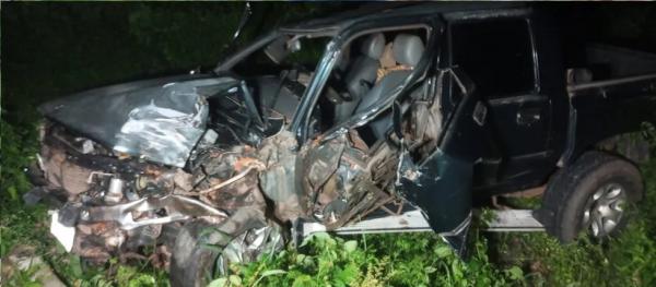 Idoso fica gravemente ferido após capotar caminhonete ao desviar de animais na BR-343, no Norte do P