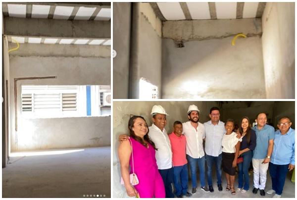 Lideran&ccedil;as vistoriam obras de reforma e amplia&ccedil;&atilde;o do Hospital Regional Tib&eacute;rio Nunes em Floriano.(Imagem: Reprodu&ccedil;&atilde;o/Instagram)
