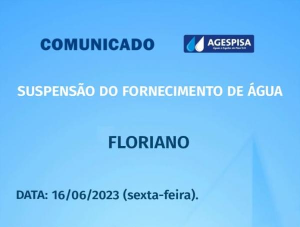 Agespisa suspende fornecimento de água em Floriano para correção de vazamento no bairro Tiberão