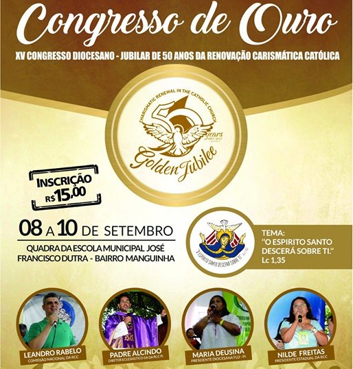 RCC da Diocese de Floriano promove Congresso Jubilar de Ouro