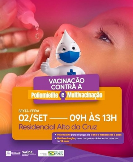 Saúde promove vacinação contra Poliomielite e Multivacinação no Residencial Alto da Cruz