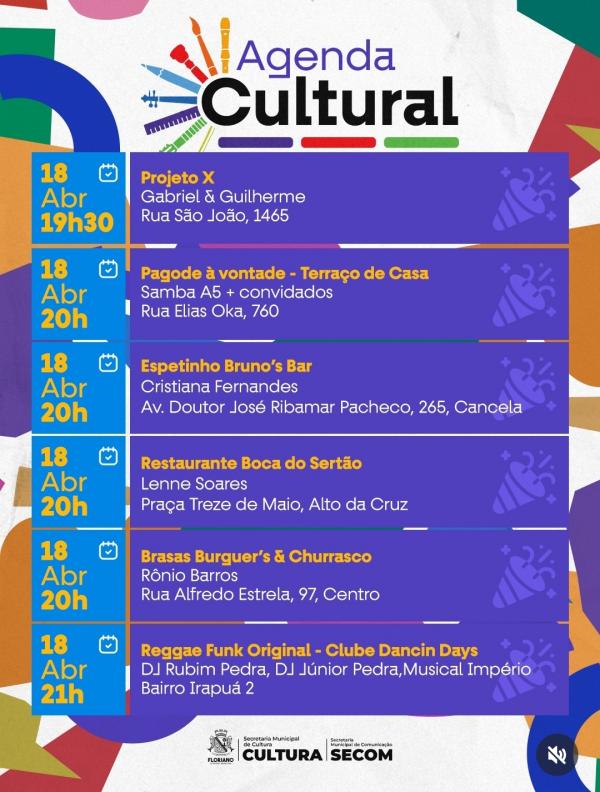 Fim de semana em Floriano promete programação cultural diversificada e muita animação(Imagem:Reprodução/Instagram)
