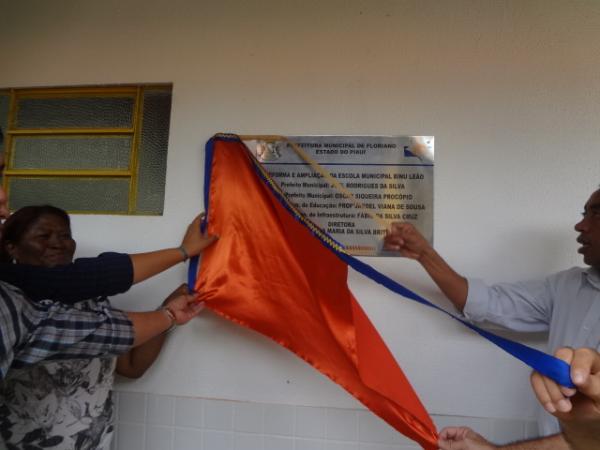 Inaugura&ccedil;&atilde;o de amplia&ccedil;&atilde;o da Escola Municipal Binu Le&atilde;o.(Imagem: FlorianoNews)