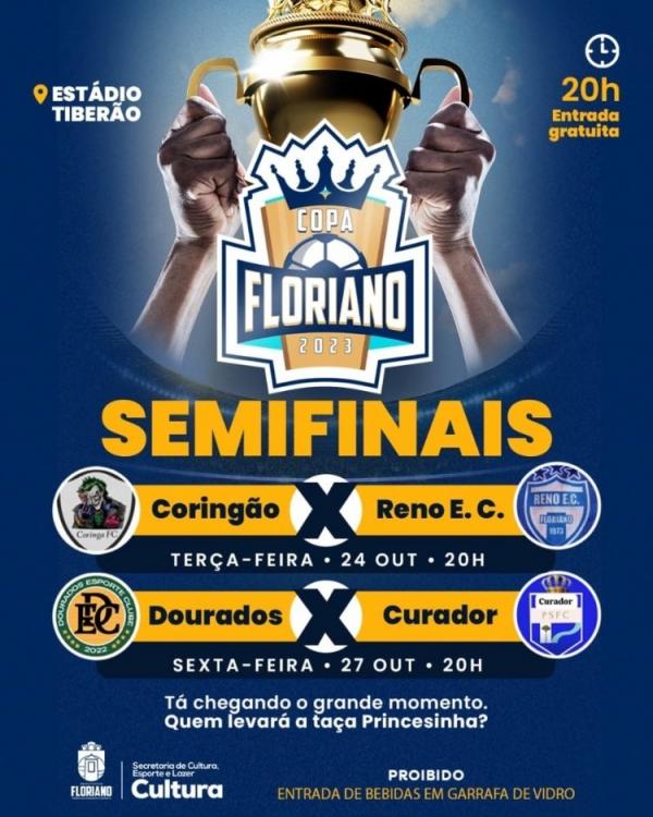 Definidos os confrontos para a próxima fase da Copa Floriano
