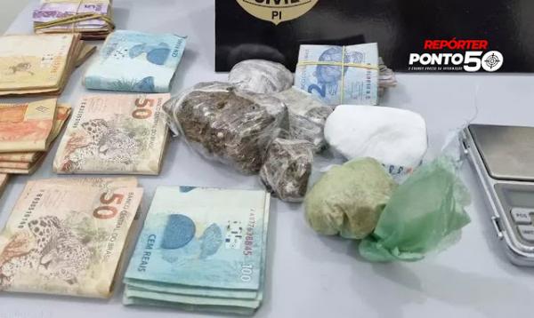 Dupla é presa com R$ 7 mil, motos roubadas e drogas em Teresina