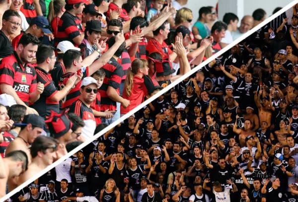 Flamengo e Corinthians: pesquisa mostra que a dist&acirc;ncia entre as torcidas diminuiu.(Imagem:Ag&ecirc;ncia Getty Images)