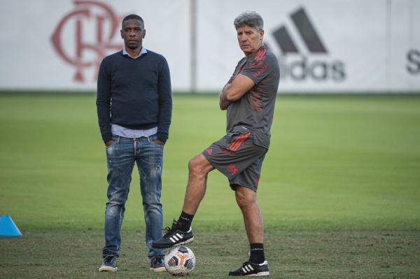 Renato Ga&uacute;cho jogou com Juan no Flamengo em 97/98.(Imagem:Alexandre Vidal/Flamengo)