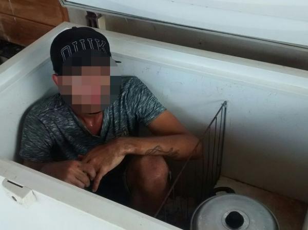 Suspeito em fuga é encontrado dentro de freezer no interior do Piauí