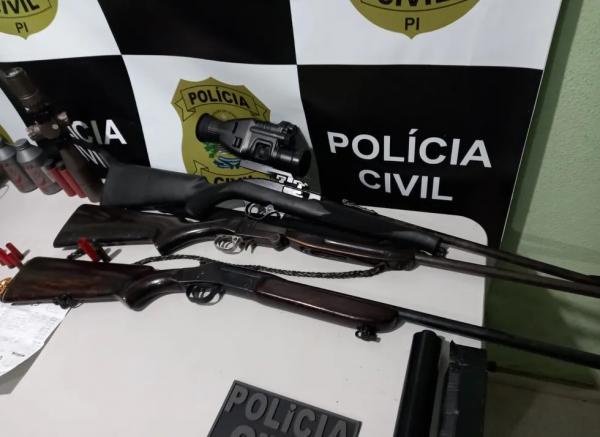 Homem é preso por vender armas, munições e animais silvestres no Piauí