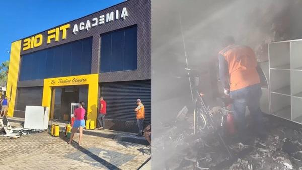 Incêndio destrói equipamentos de academia de ginástica em Campo Maior
