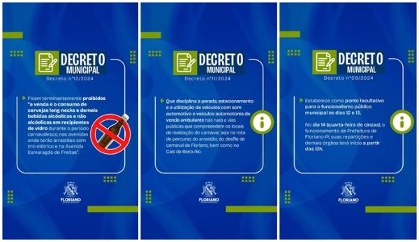 Prefeitura de Floriano publica três decretos relacionados ao Carnaval 2024