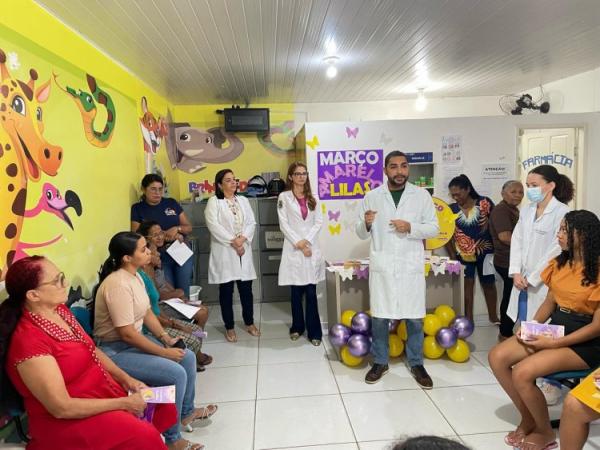Saúde de Floriano realiza ação em alusão a Campanha "Março Amarelo Lilás"