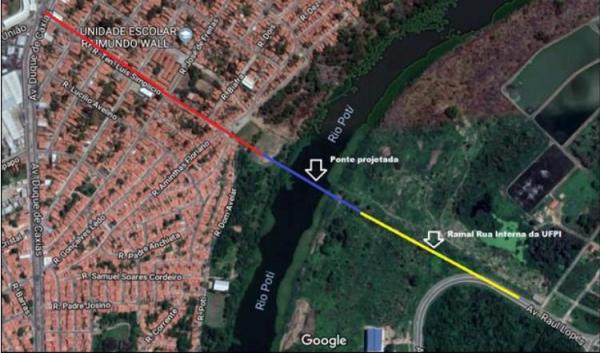 Maquetes mostram como ficará Ponte da UFPI, obra que contou com contribuição de Ciro Nogueira(Imagem:Asc)