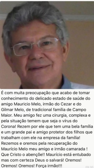 Empresário de Parnaíba é internado em estado grave em Teresina