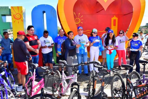 Passeio ciclístico de aniversário pelos 126 anos de Floriano foi um sucesso (Imagem:Secom)