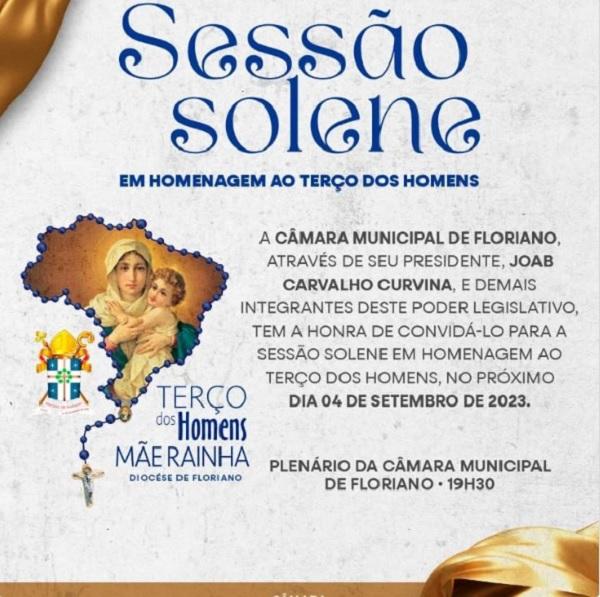 Floriano celebra com sessão solene o Dia Municipal do Terço dos Homens Mãe Rainha