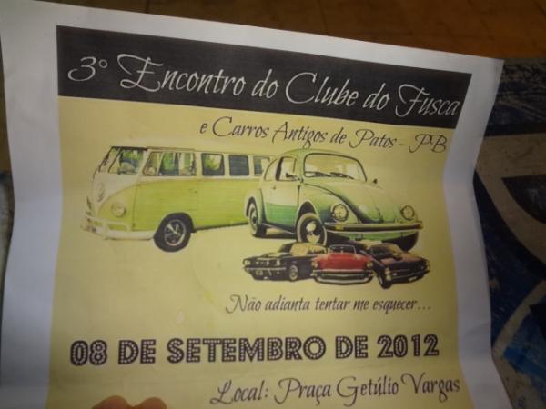 Florianense ir&aacute; participar do 3&ordm; Encontro do Clube do Fusca de Patos na Para&iacute;ba.(Imagem:FlorianoNews)